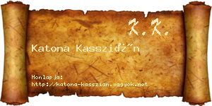 Katona Kasszián névjegykártya